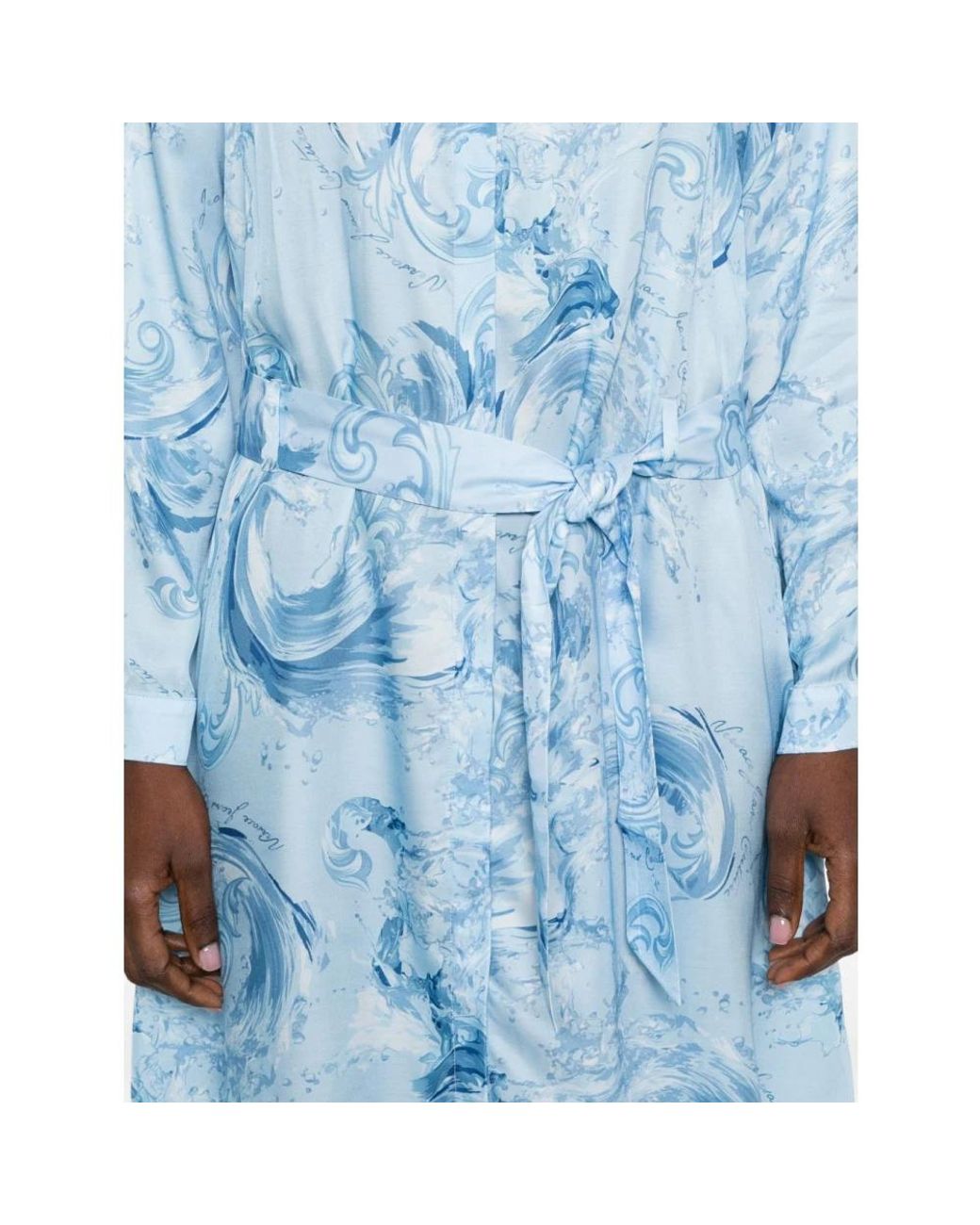 Versace Jeans Couture Blue Shirt Dresses
