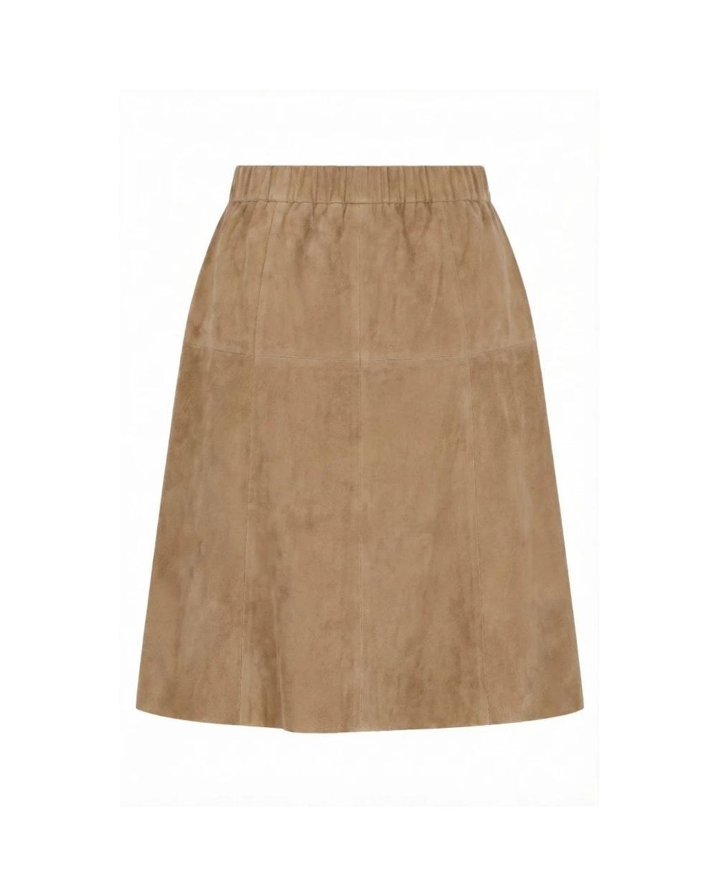 Leather Skirts Notyz de color Natural