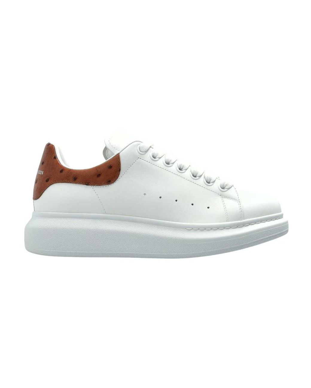 McQueen White Ledersneaker Mit Logo