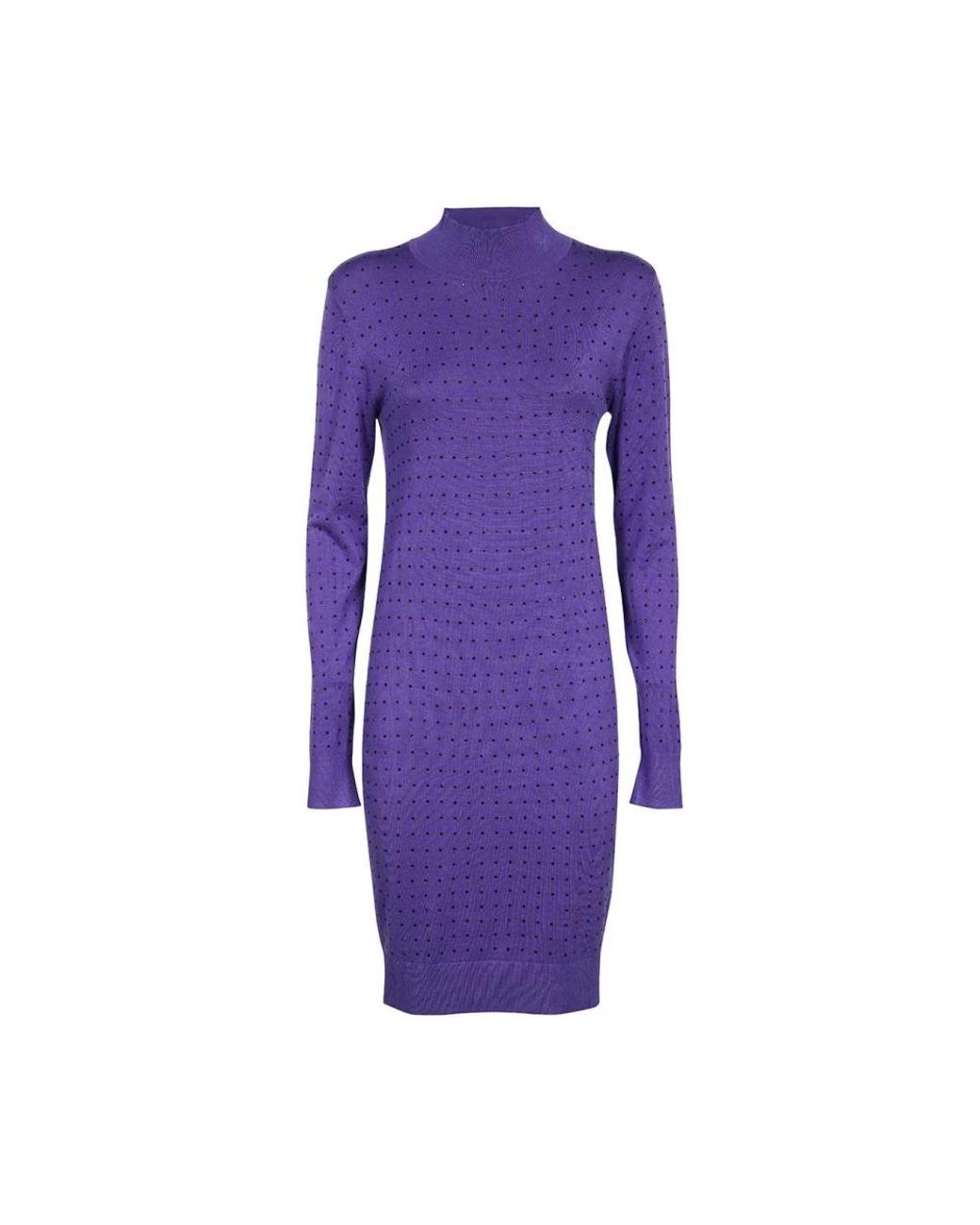 Karl Lagerfeld Purple Knitted Dresses