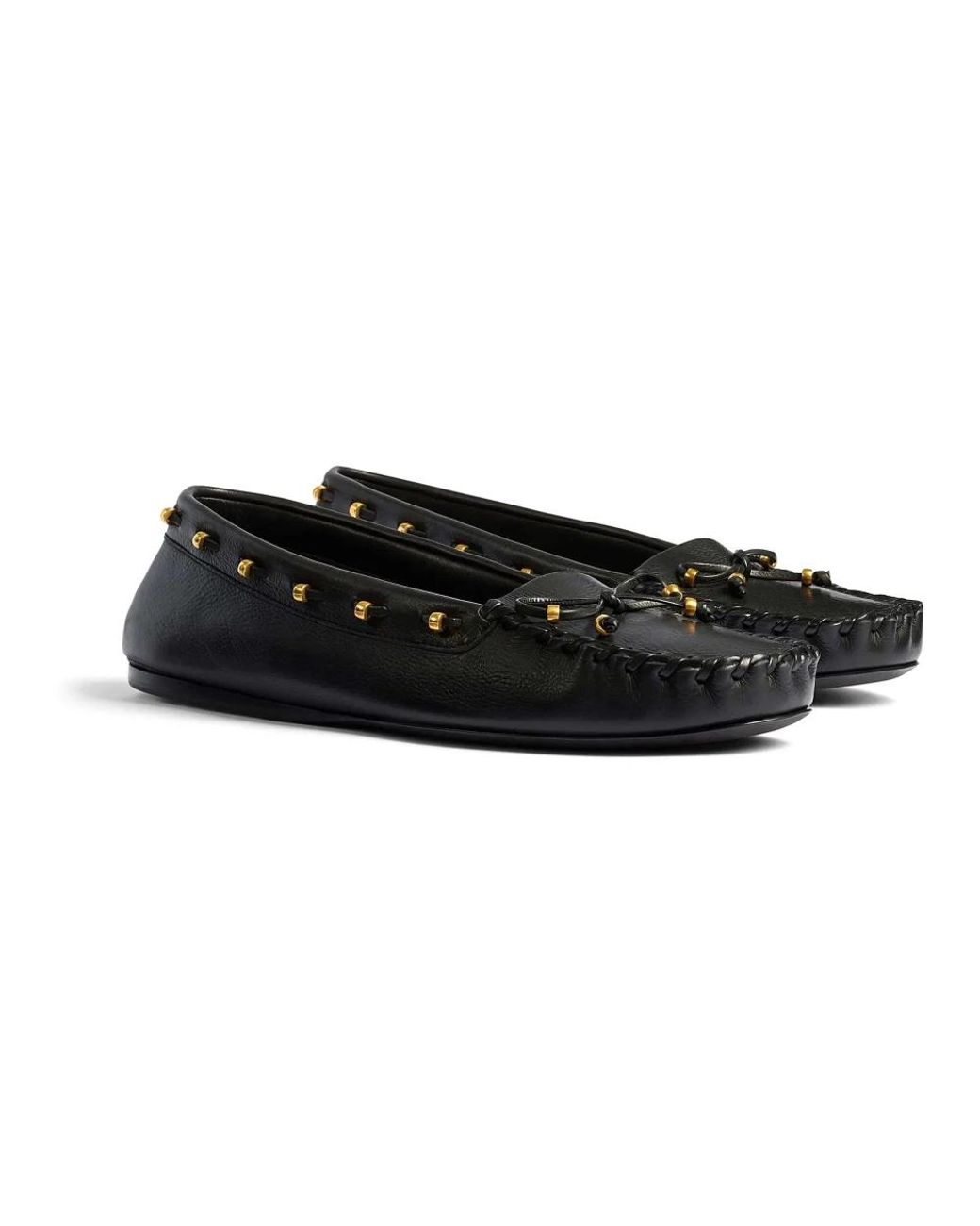 Khaite Black Boat Shoes