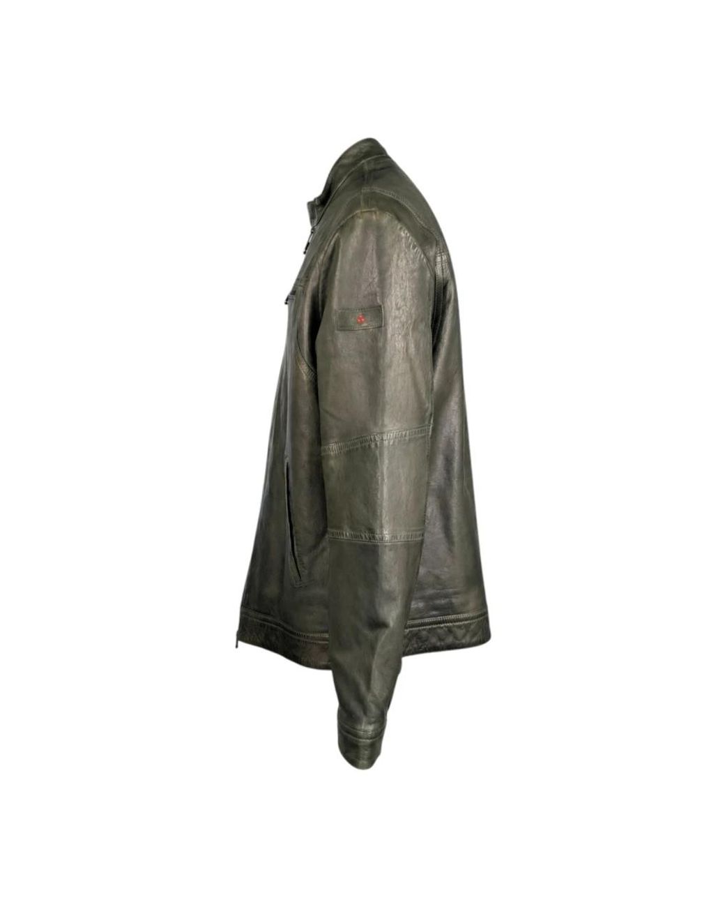 Peuterey Green Leather Jackets for men