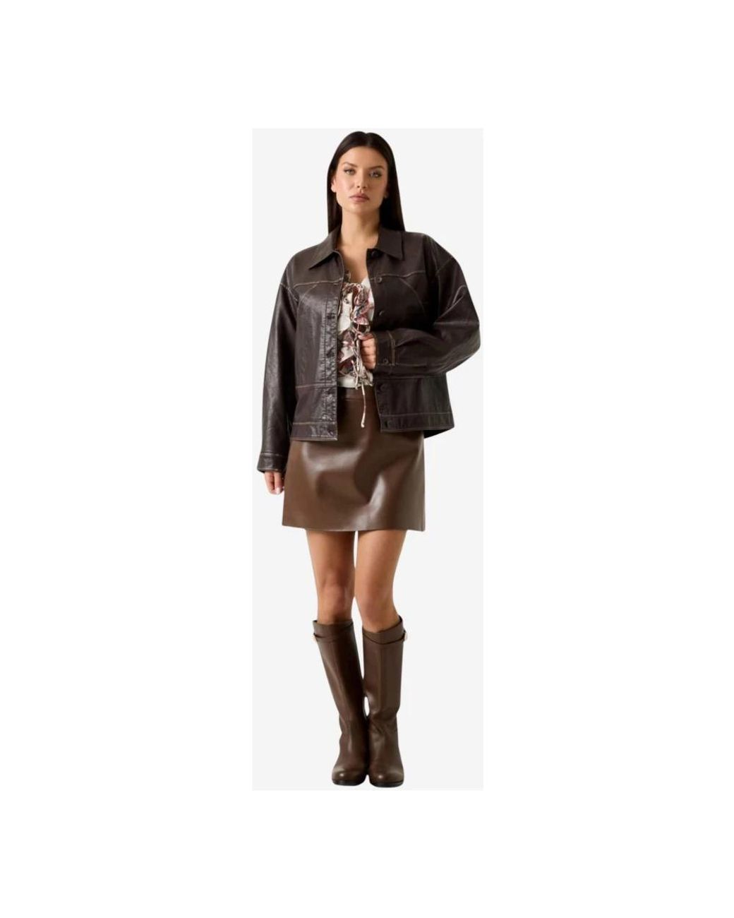 Guess Black Leather Jackets