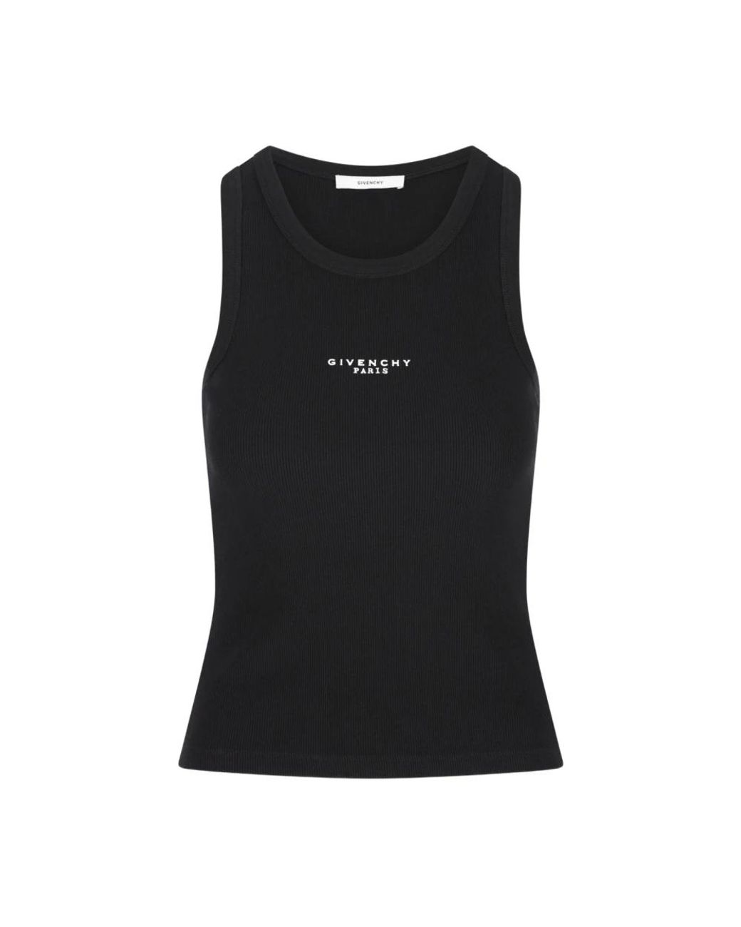 Givenchy Tops ,Zwart ,Katoen Slim Fit Tank Top in het Black
