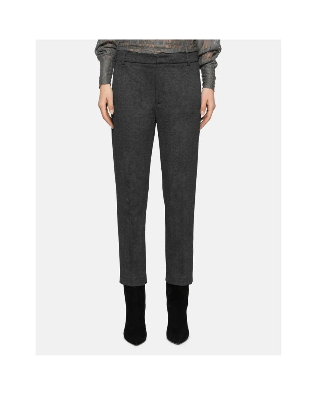 Dondup Gray Straight Trousers