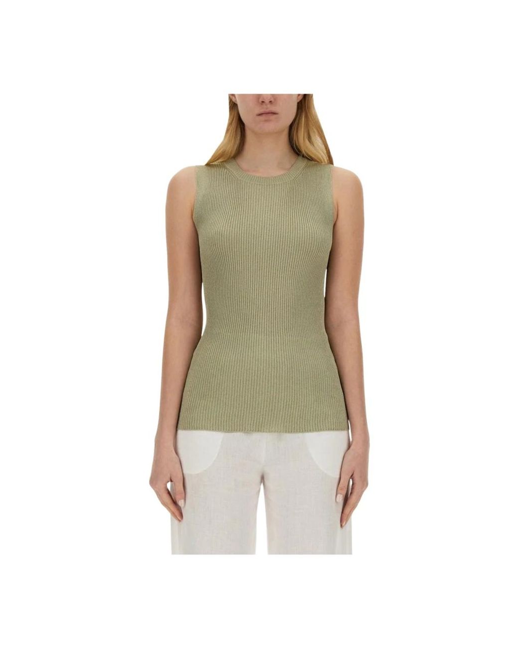 Fabiana Filippi Green Sleeveless Tops