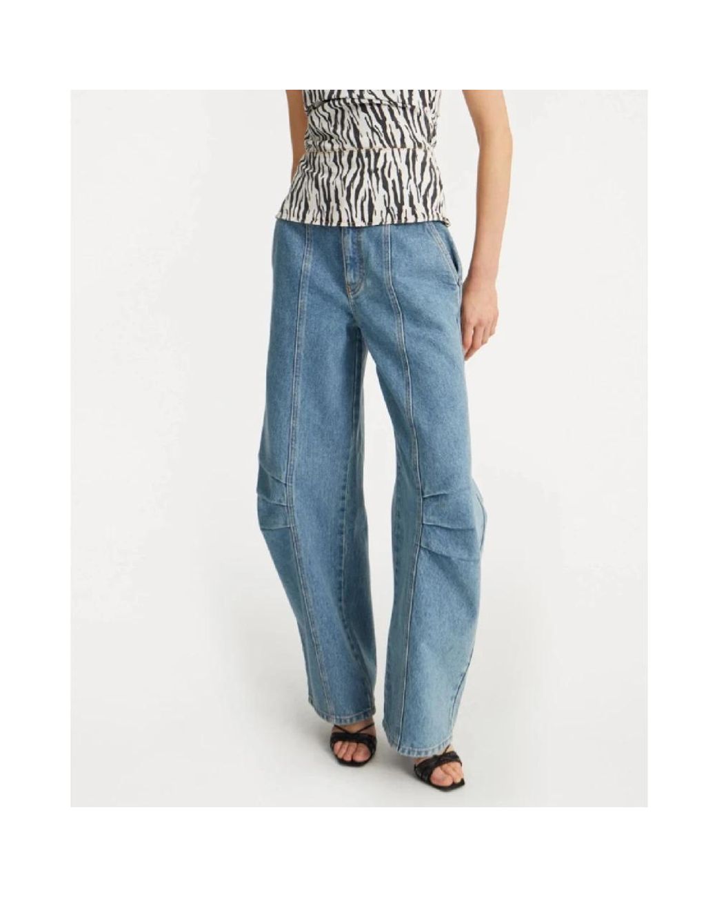 ROTATE BIRGER CHRISTENSEN Blue Loose Fit Jeans