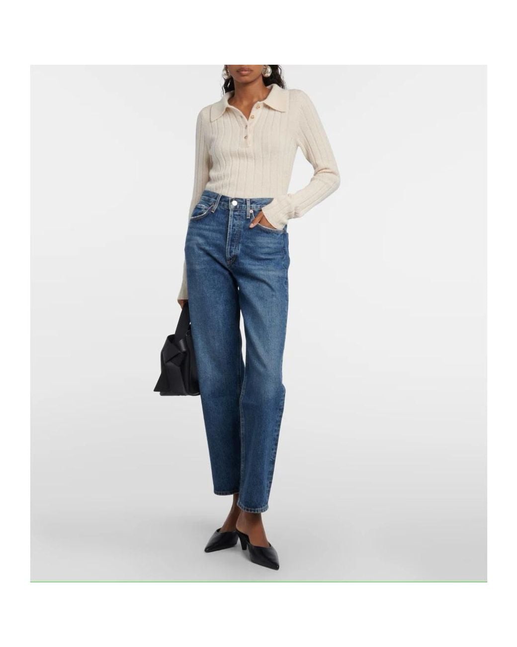Agolde Blue Straight Fit Jeans