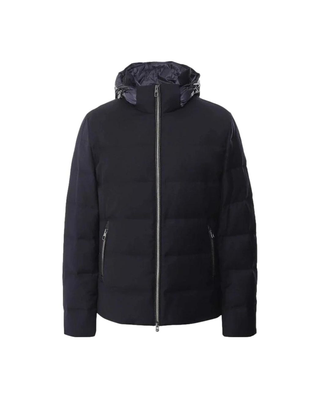Montecore Jassen ,Blauw ,Polyester Marineblauwe Donsjas Met Afneembare Capuchon in het Blue voor heren