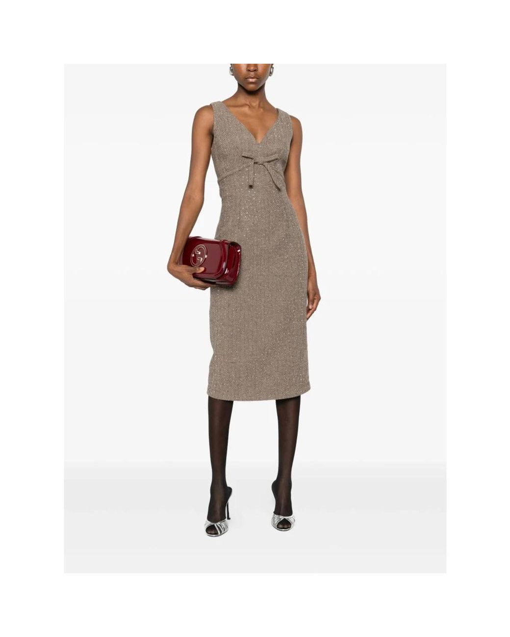 Ermanno Scervino Brown Short Dresses
