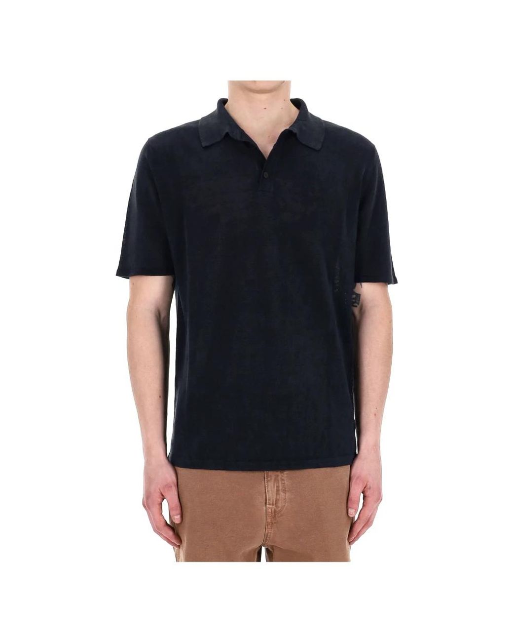 Roberto Collina Black Polo Shirts for men