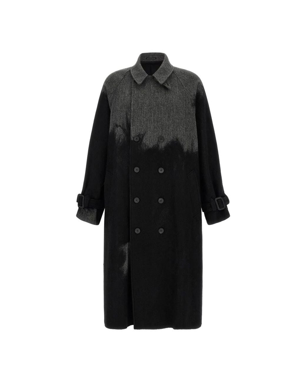 Yohji Yamamoto Black Double-Breasted Coats for men