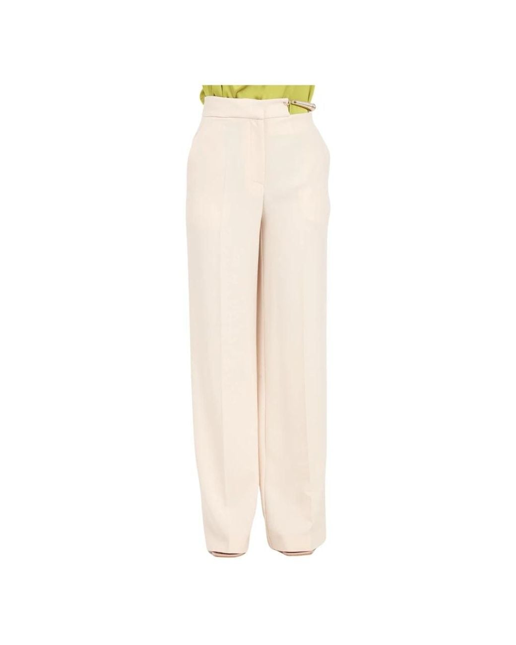 SIMONA CORSELLINI Natural Straight Trousers