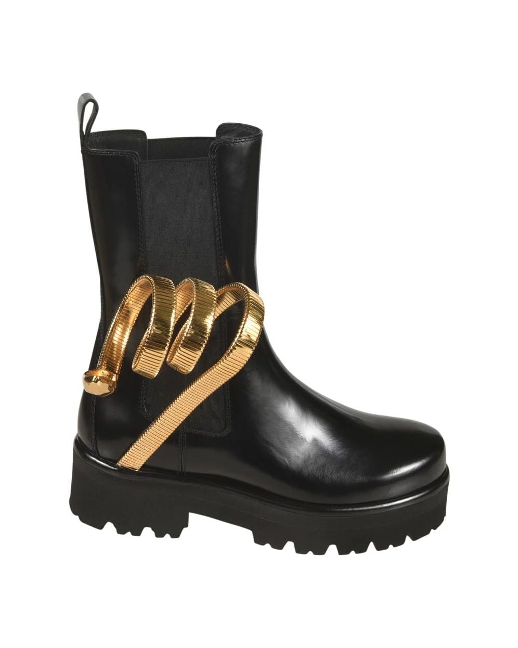 Rene Caovilla Black Side Stretch Boots