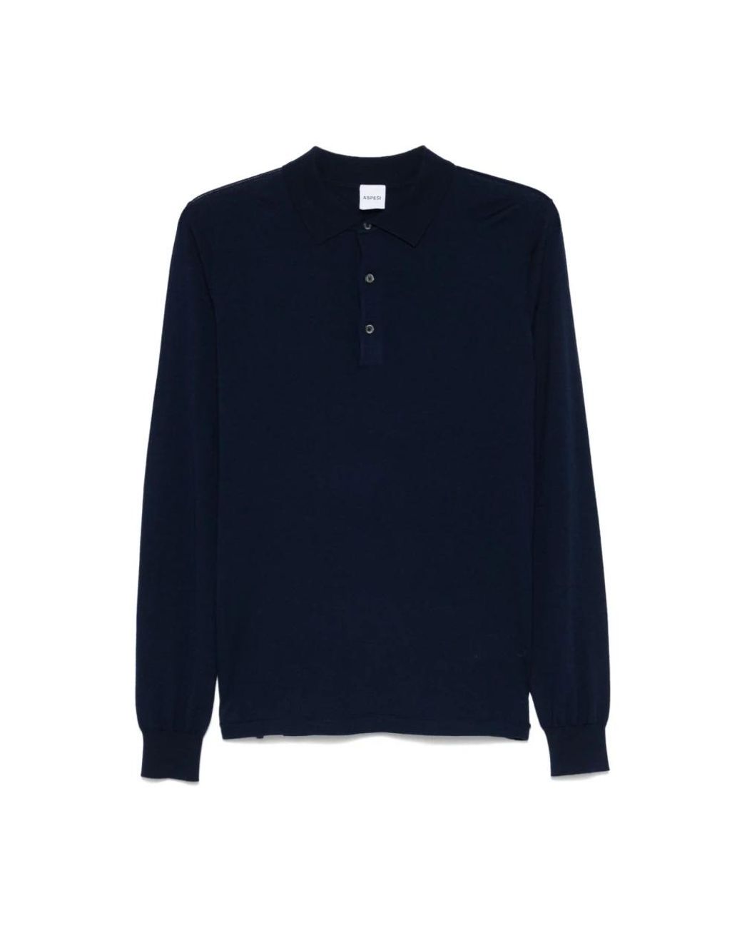 Aspesi Blue Round-Neck Knitwear for men