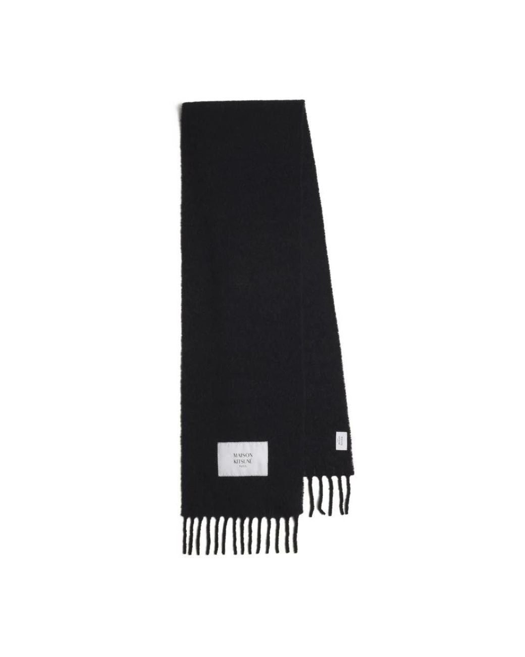 Maison Kitsuné Black Winter Scarves for men