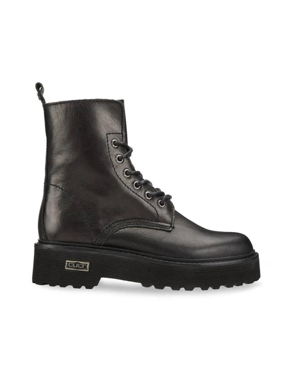 Cult Black Lace-Up Boots