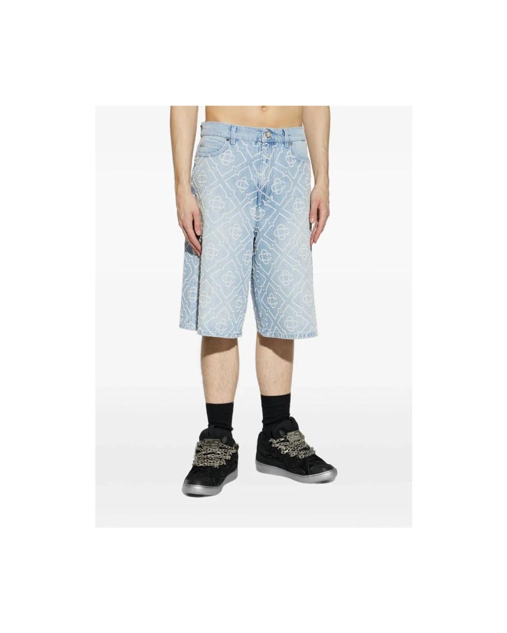 Casablanca Blue Denim Shorts for men