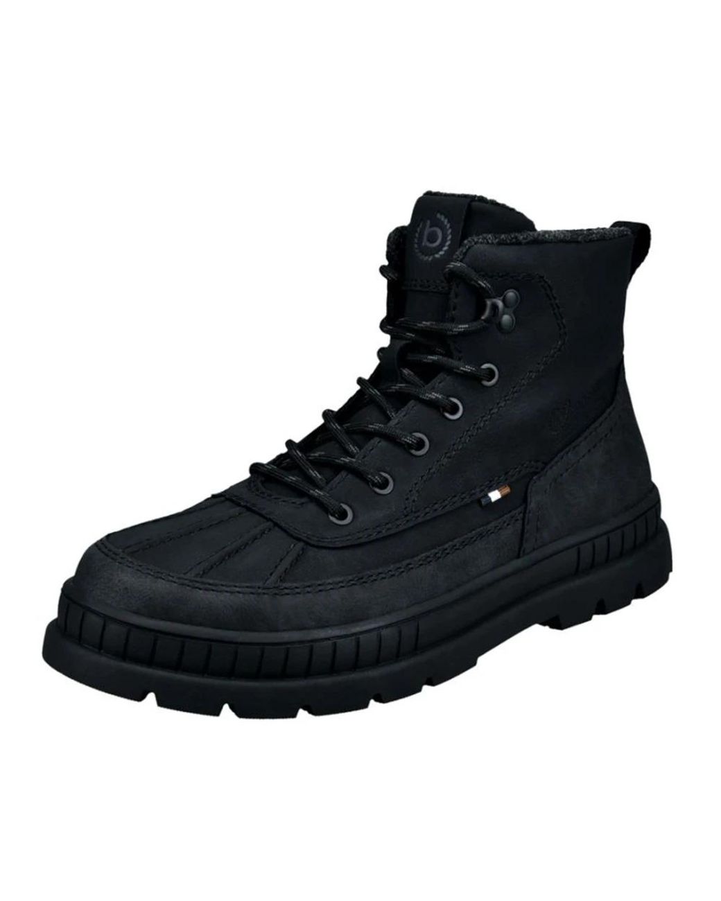 Bugatti Black Lace-Up Boots for men