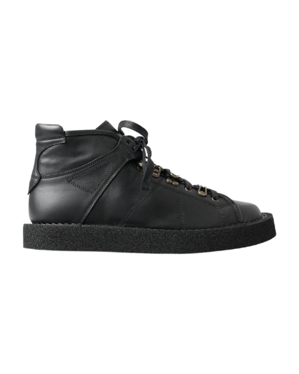 Dolce & Gabbana Black Lace-Up Boots