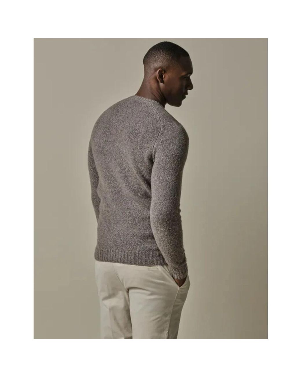Profuomo Gray Round-Neck Knitwear for men