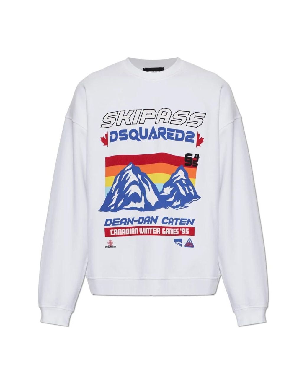 DSquared² Sweatshirt Met Print in het White voor heren
