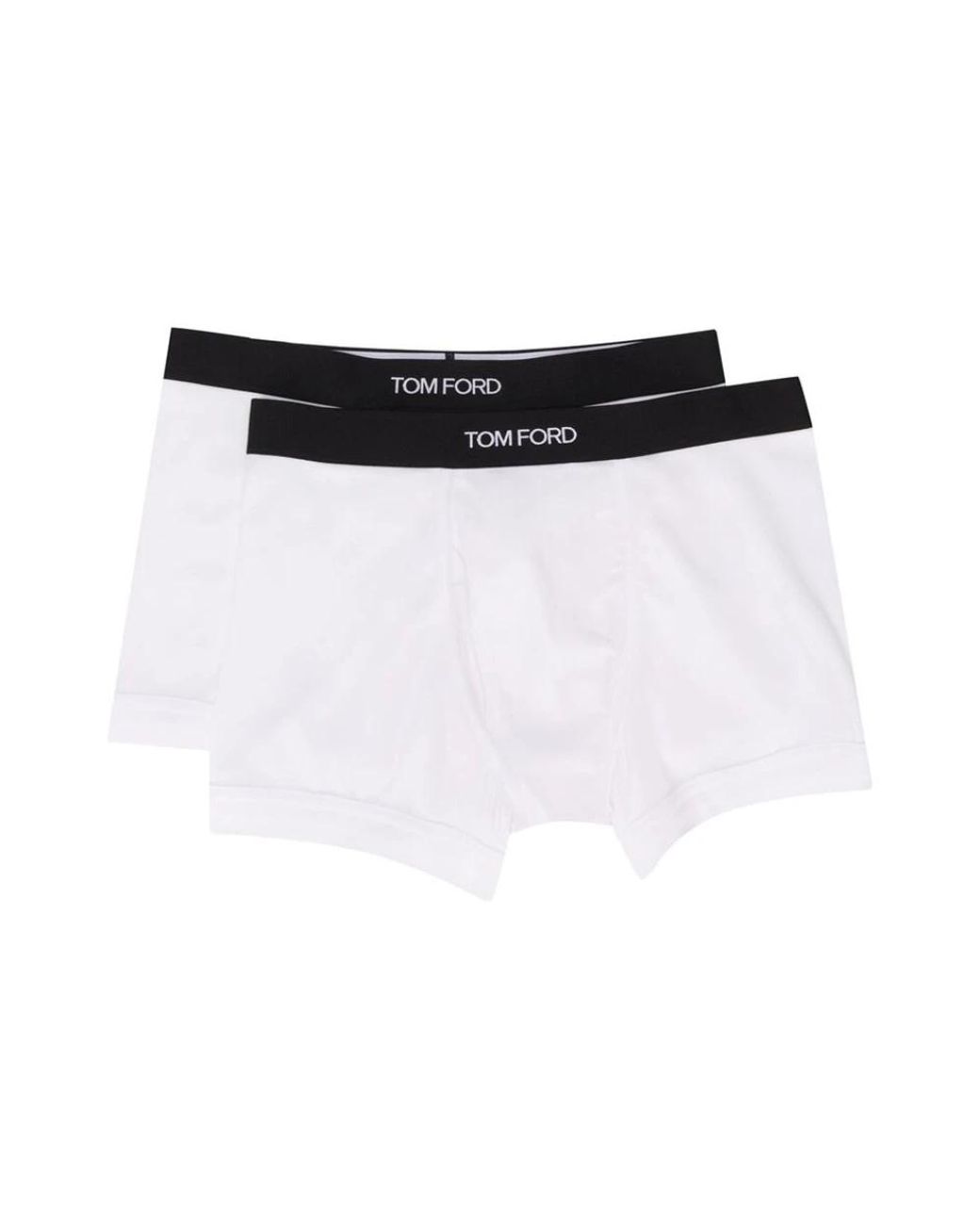 Tom Ford Ondergoed ,Wit ,Katoen Witte Katoenen Logotailleband Boxershorts in het White voor heren