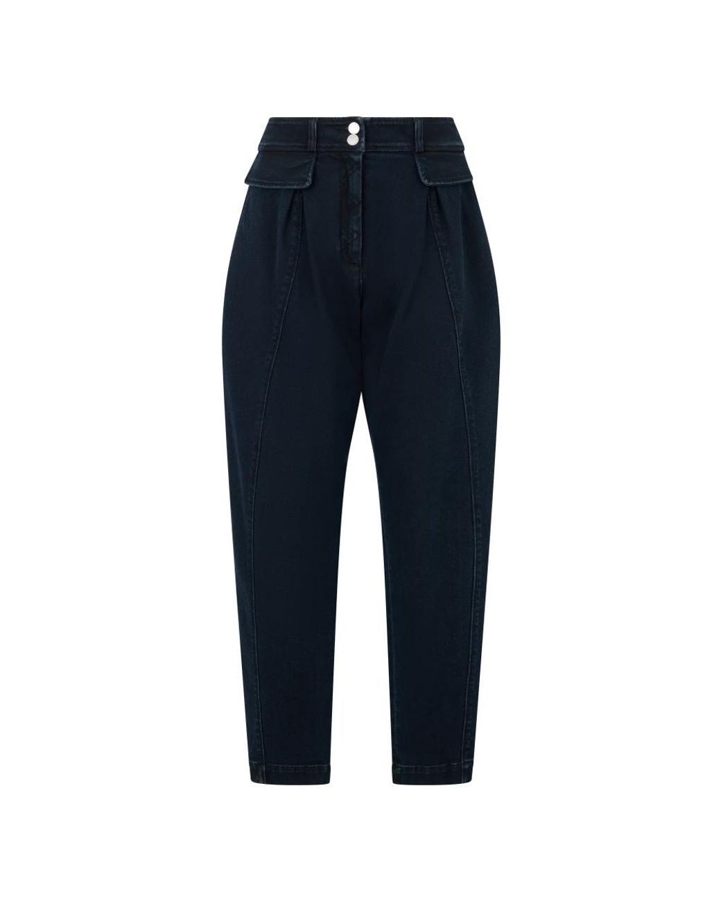 Alberta Ferretti Blue Cropped Jeans