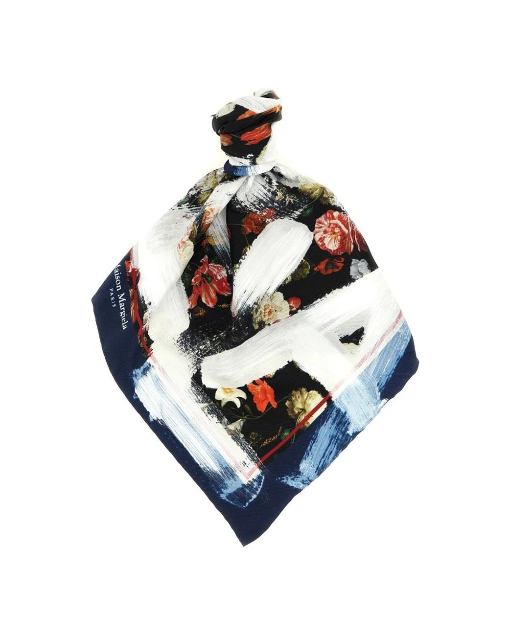 Maison Margiela Blue Silk Scarves