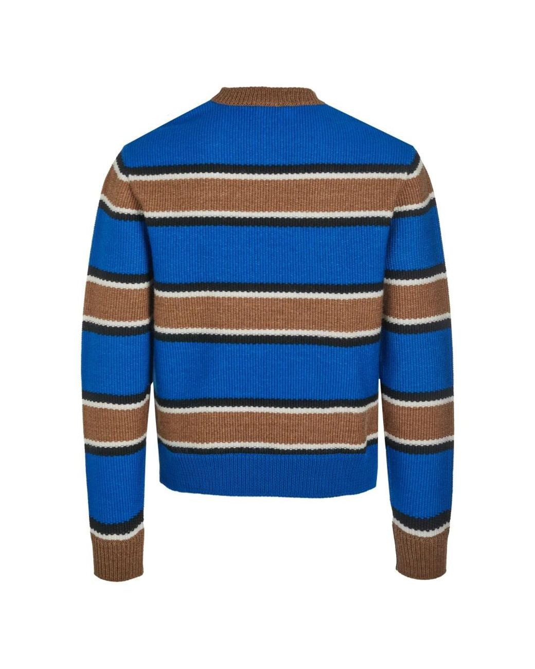 DSquared² Gestreifter Strickpullover in Blue für Herren