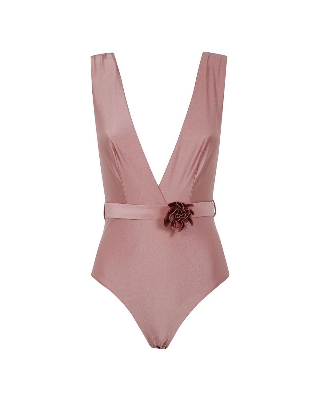 Zimmermann Badmode ,Roze ,Lucky Plunge Flower 1Pc Badpak in het Pink
