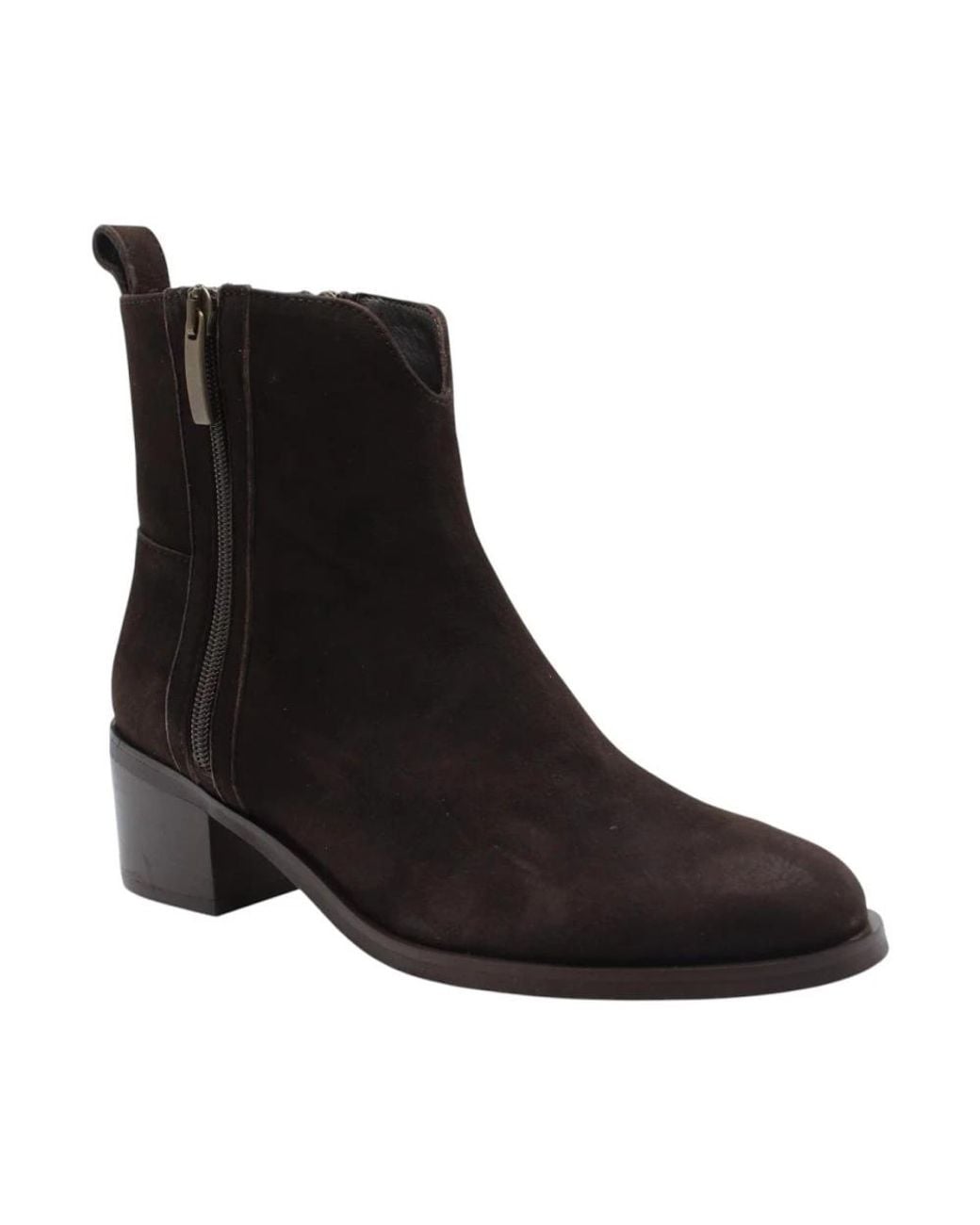 DONNA LEI Black Heeled Boots