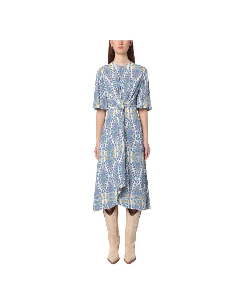 Etro Kleedjes ,Veelkleurig ,Midi-Jurk in het Blue