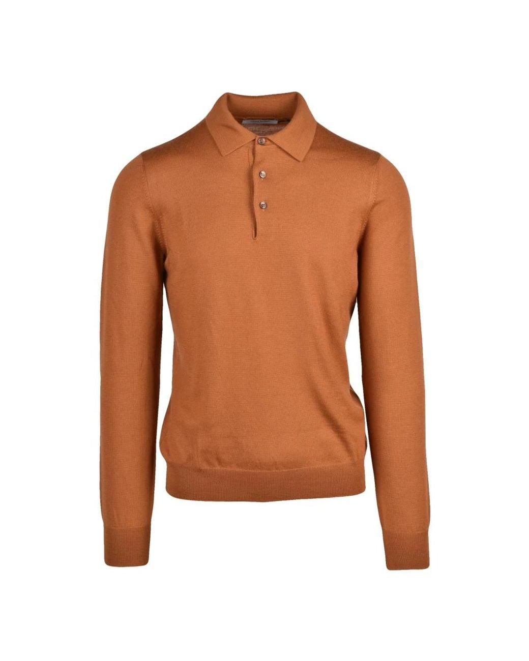 Gran Sasso Brown Polo Shirts for men