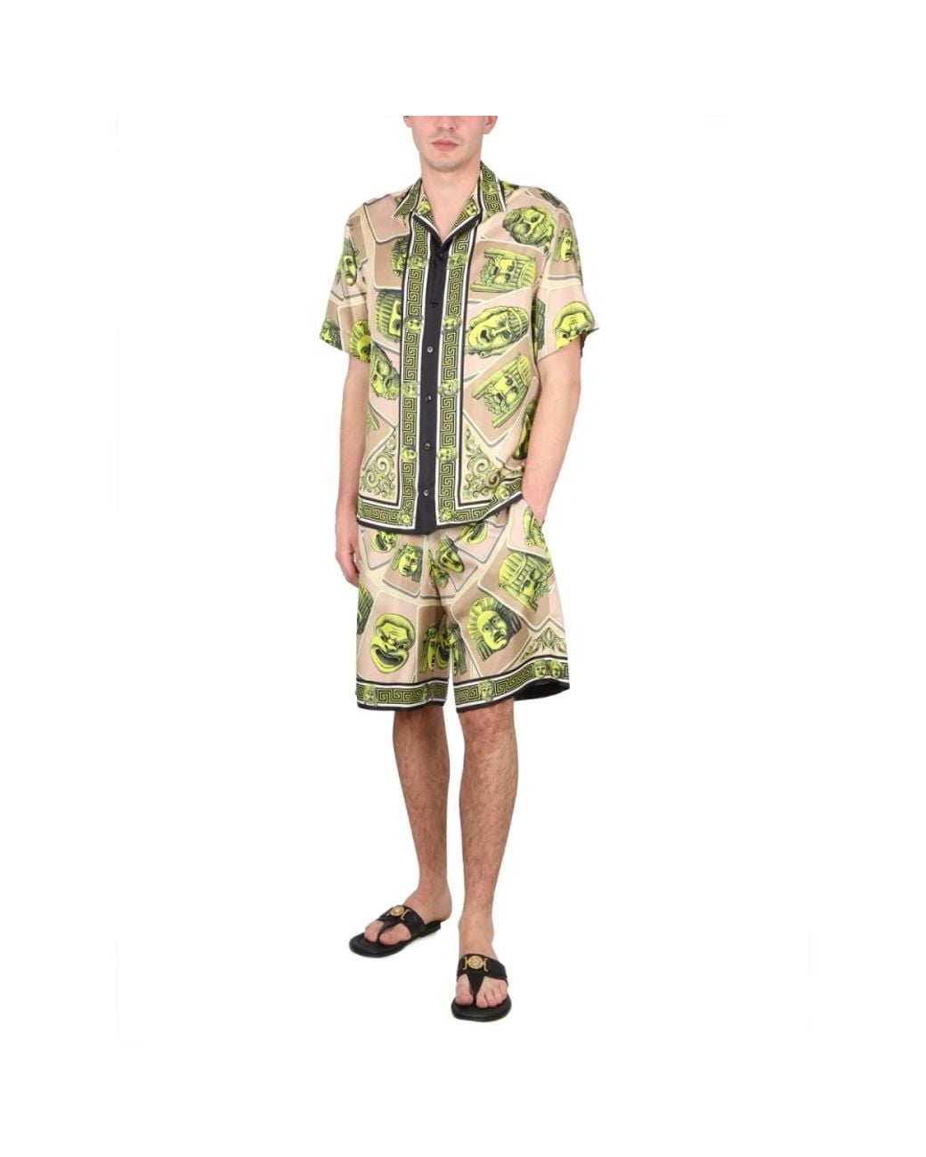 Versace Green Casual Shorts for men