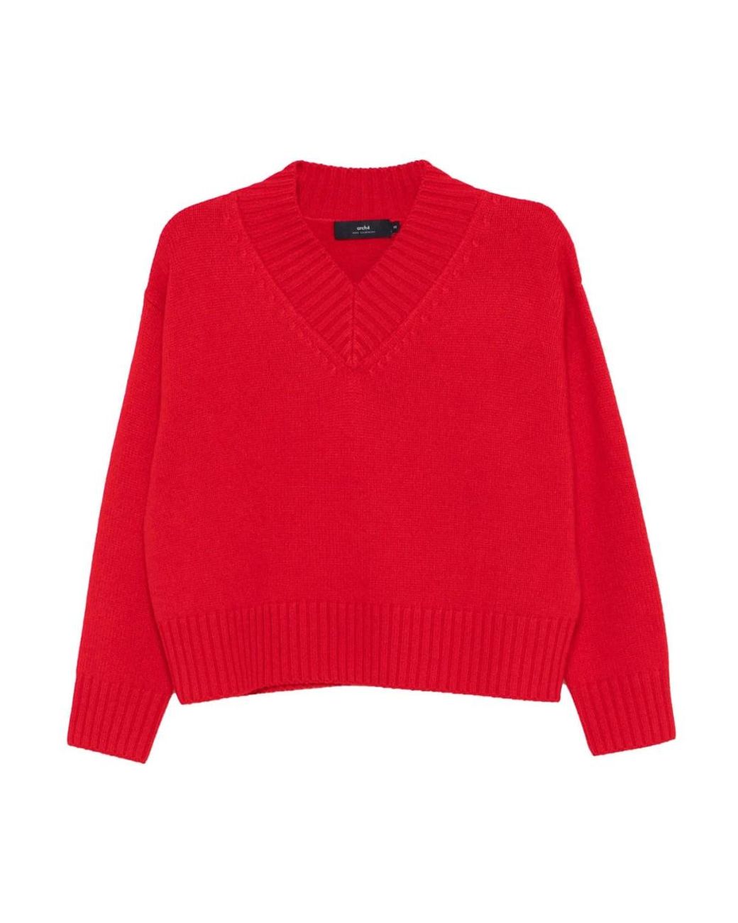 arch4 Red V-Neck Knitwear
