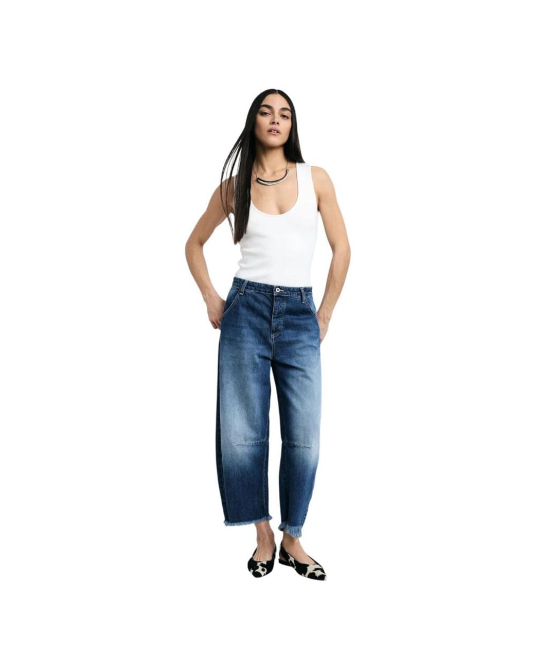 Please Blue Wide Jeans