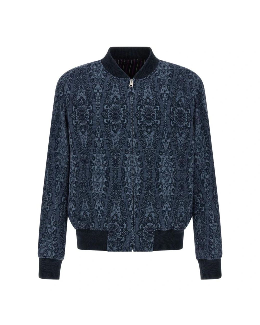 Etro Jacquard Bomber Jacket in het Blue voor heren