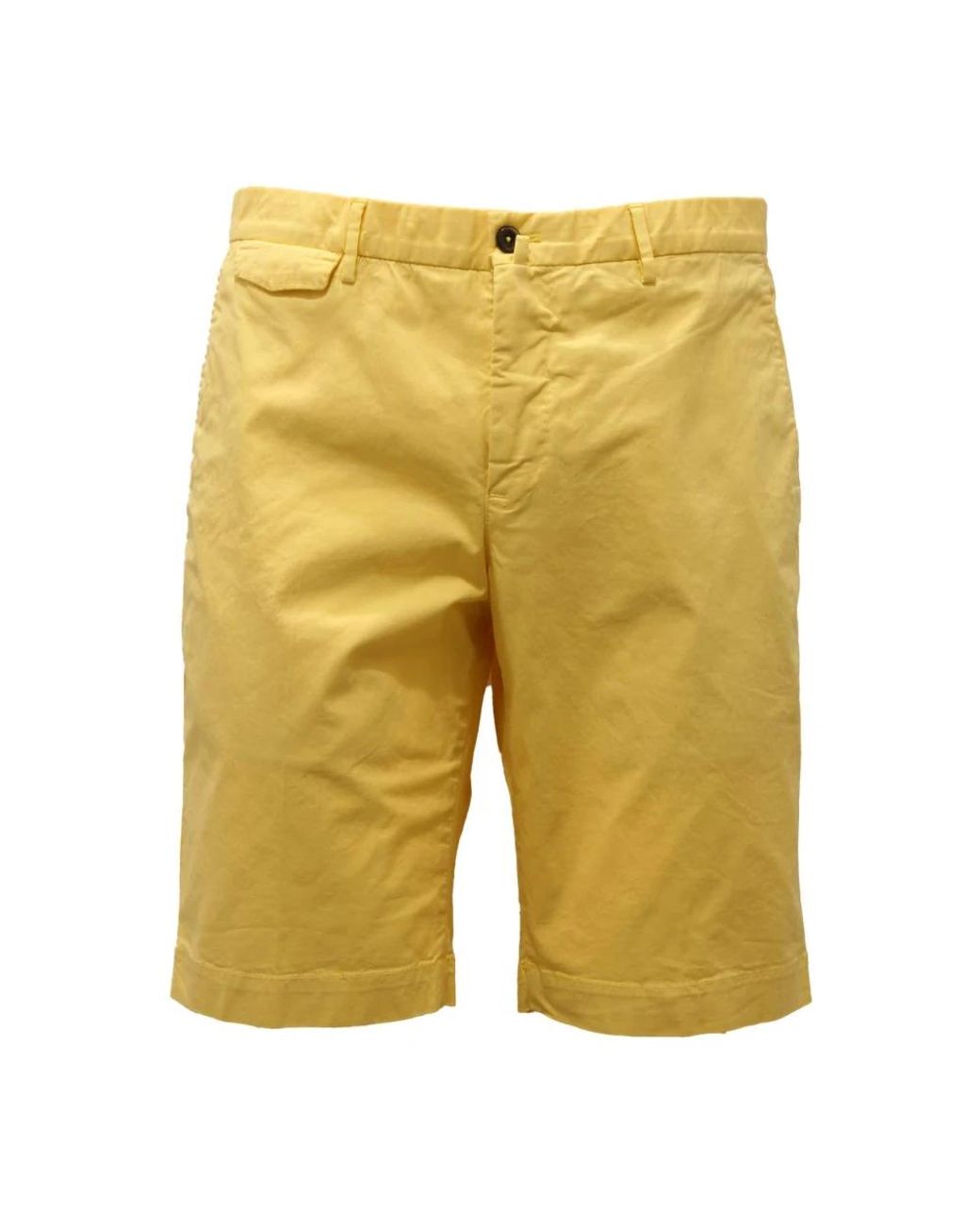 PT01 Yellow Casual Shorts for men