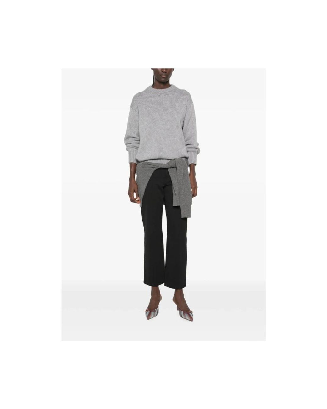 Malo Gray Round-Neck Knitwear