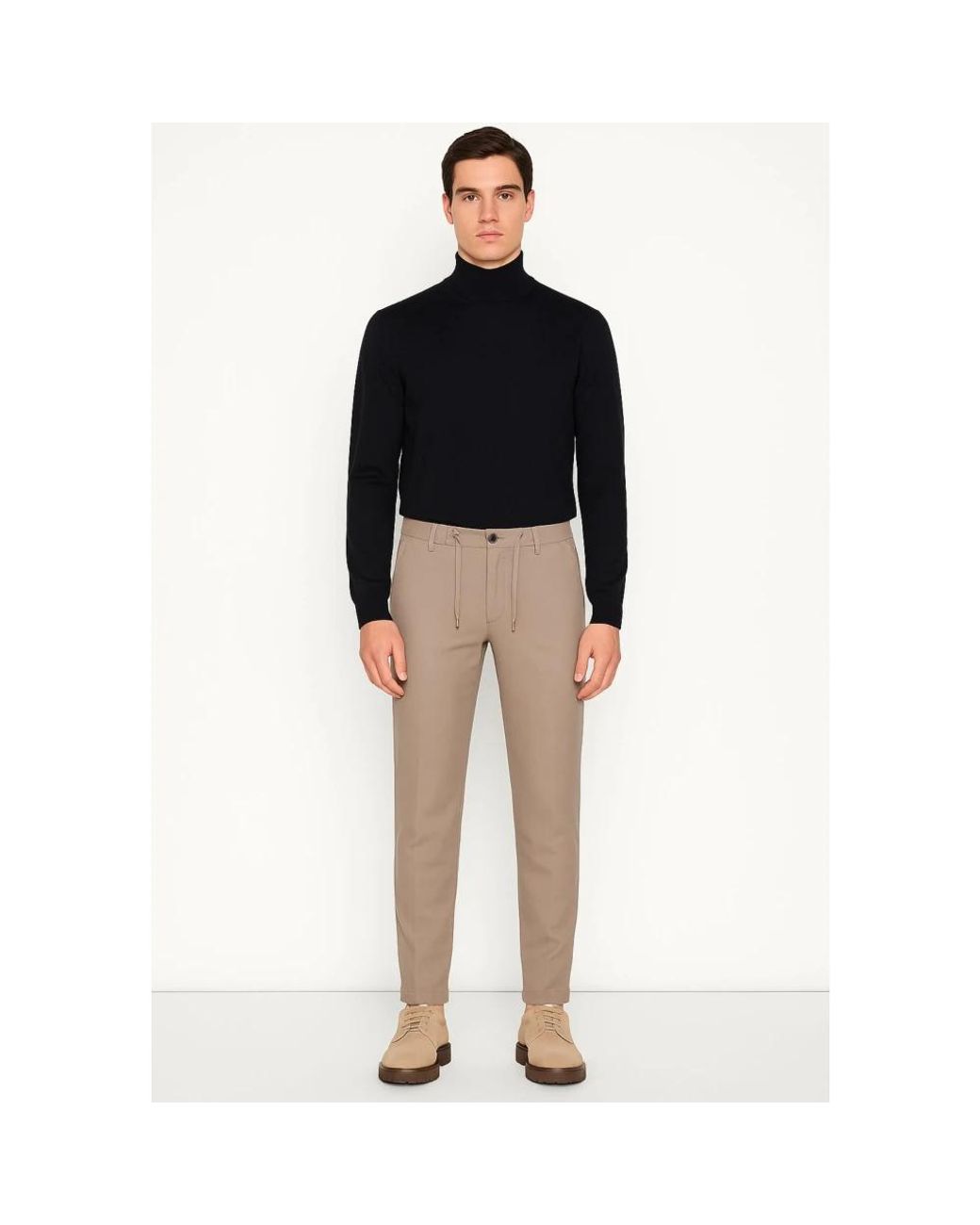 BRIGLIA Brown Chinos for men