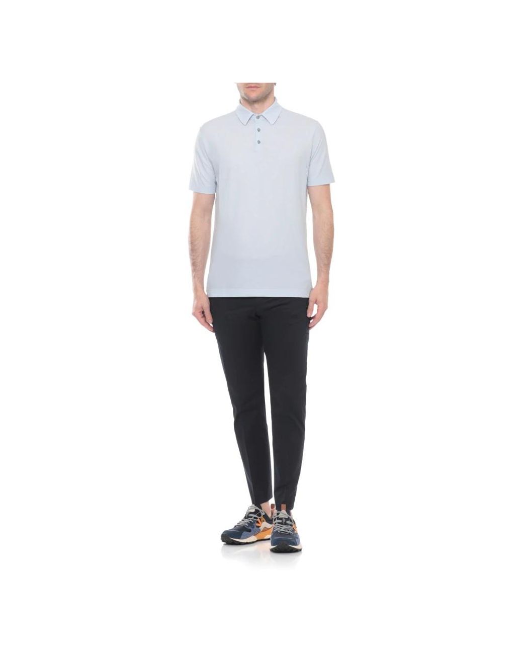 Zanone Blue Polo Shirts for men