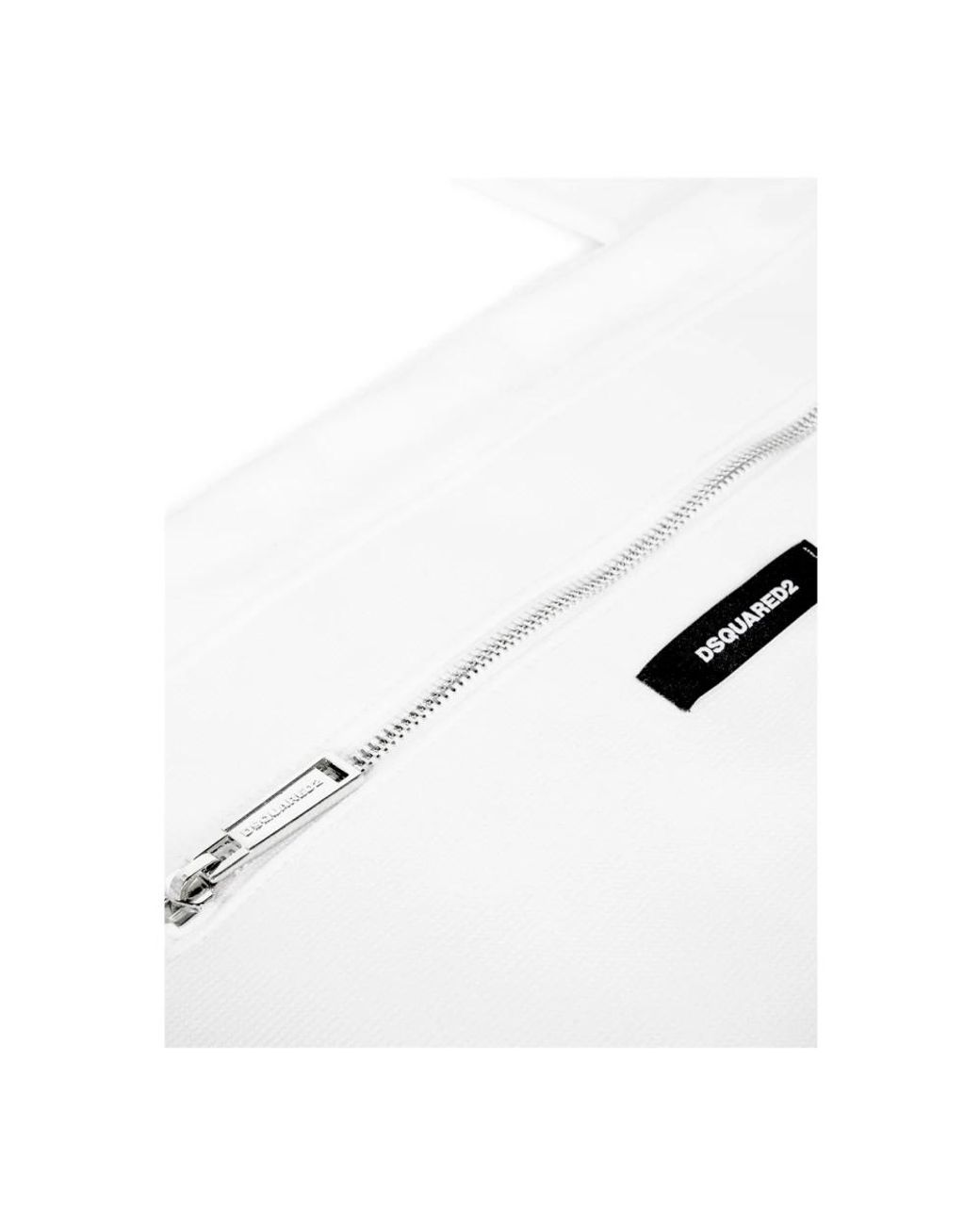 DSquared² White Strand logo einkaufstasche weiß