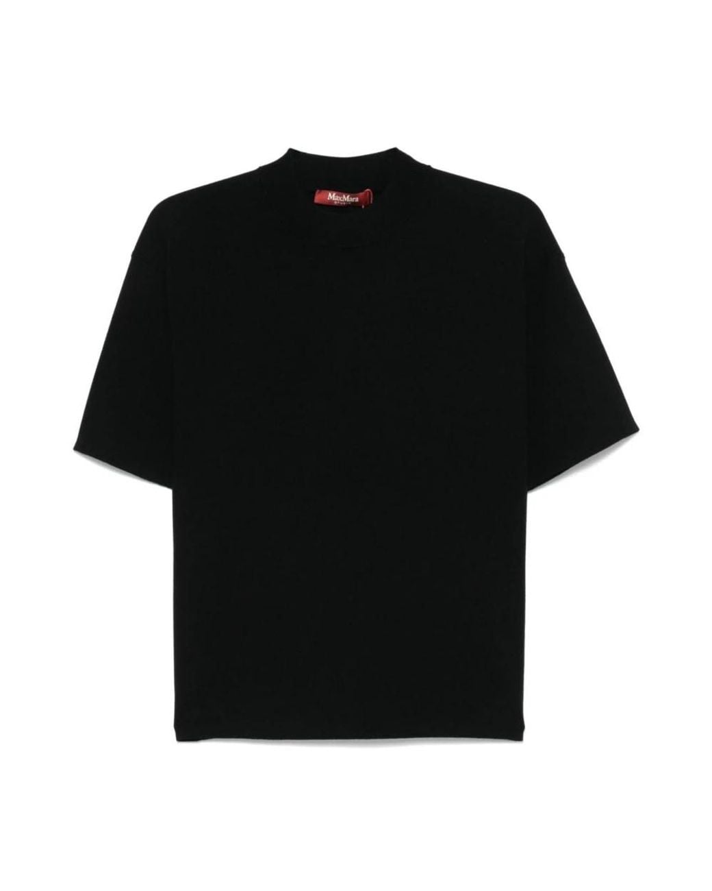 Max Mara Amici High Neck Knit Top in het Black