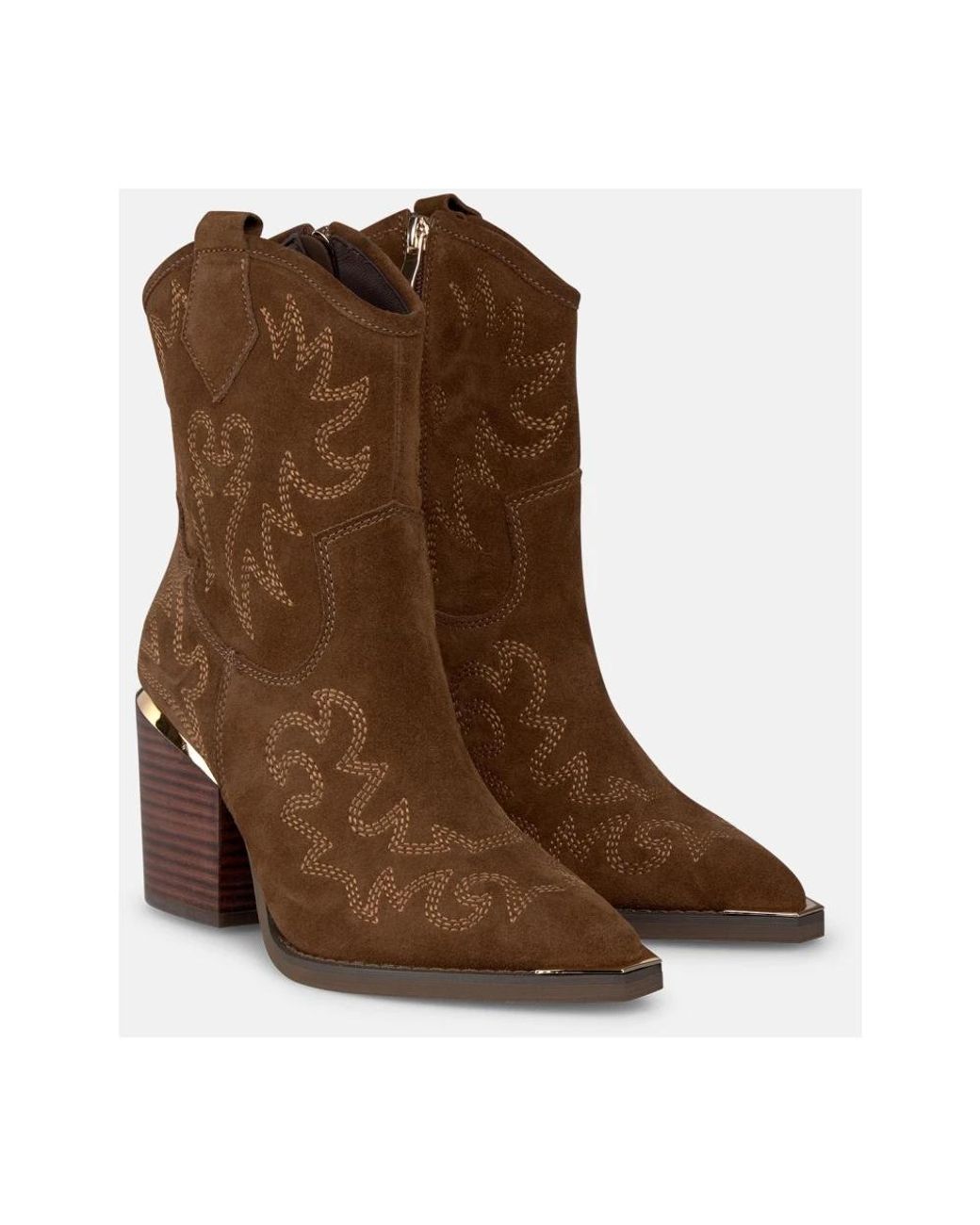 Alma En Pena. Brown Cowboy & Biker Boots
