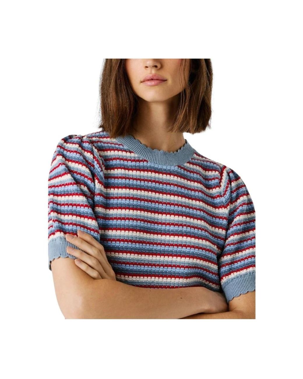 Pepe Jeans Blue Round-Neck Knitwear