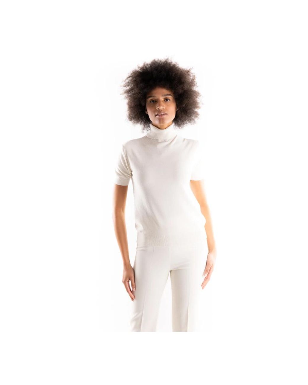 hinnominate Turtleneck Sweater in het White