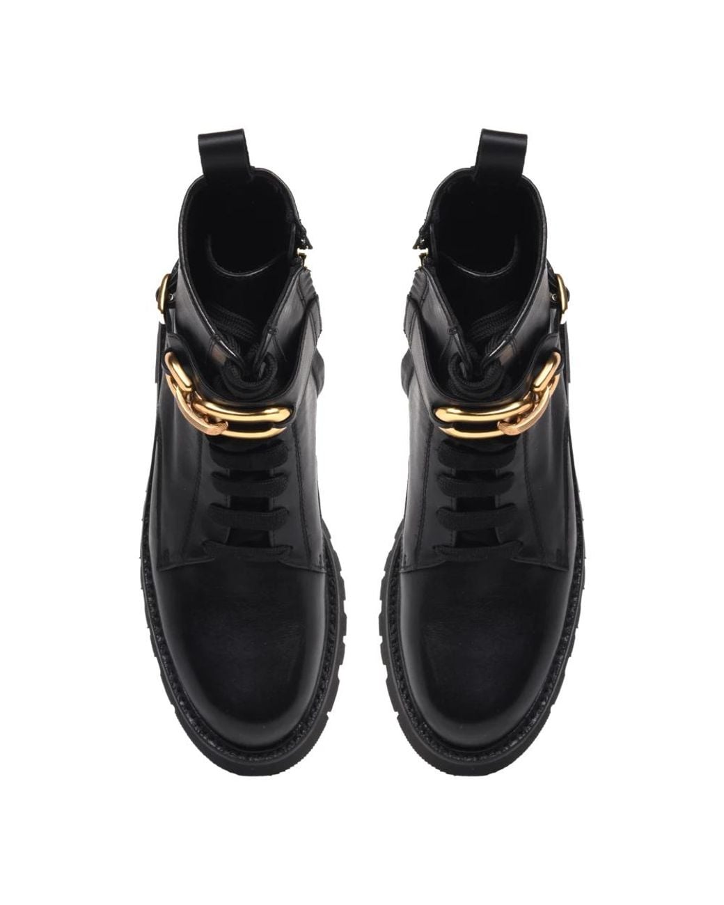 Baldinini Black Lace-Up Boots