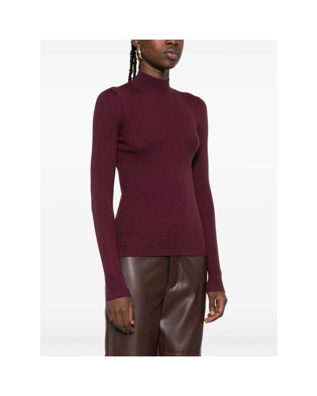 Twinset Purple Turtlenecks