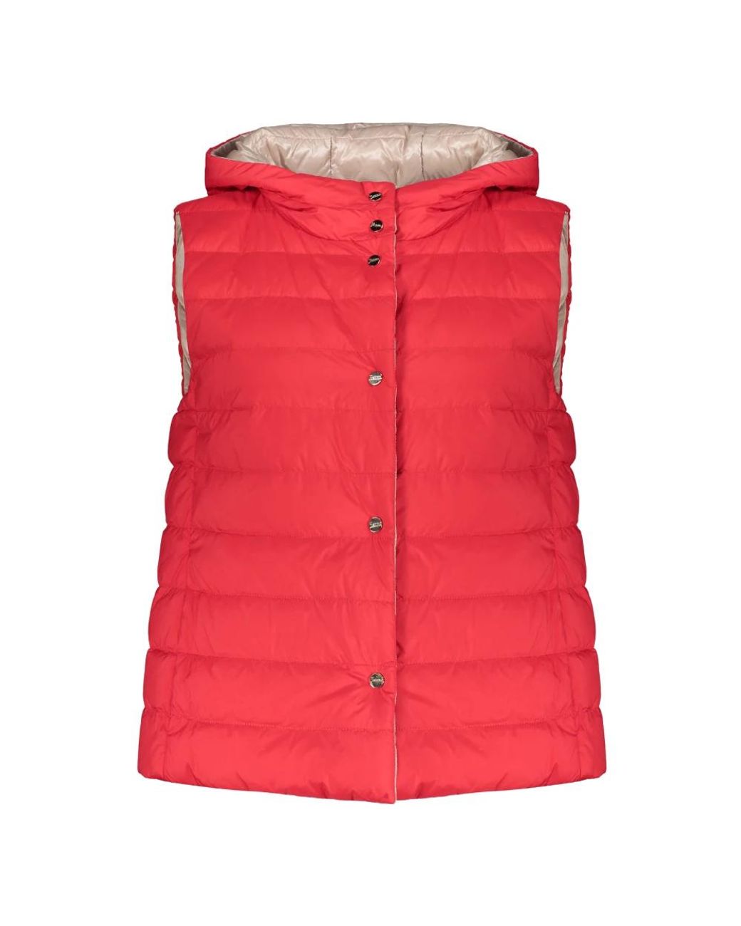 Herno Mouwloze Jas in het Red
